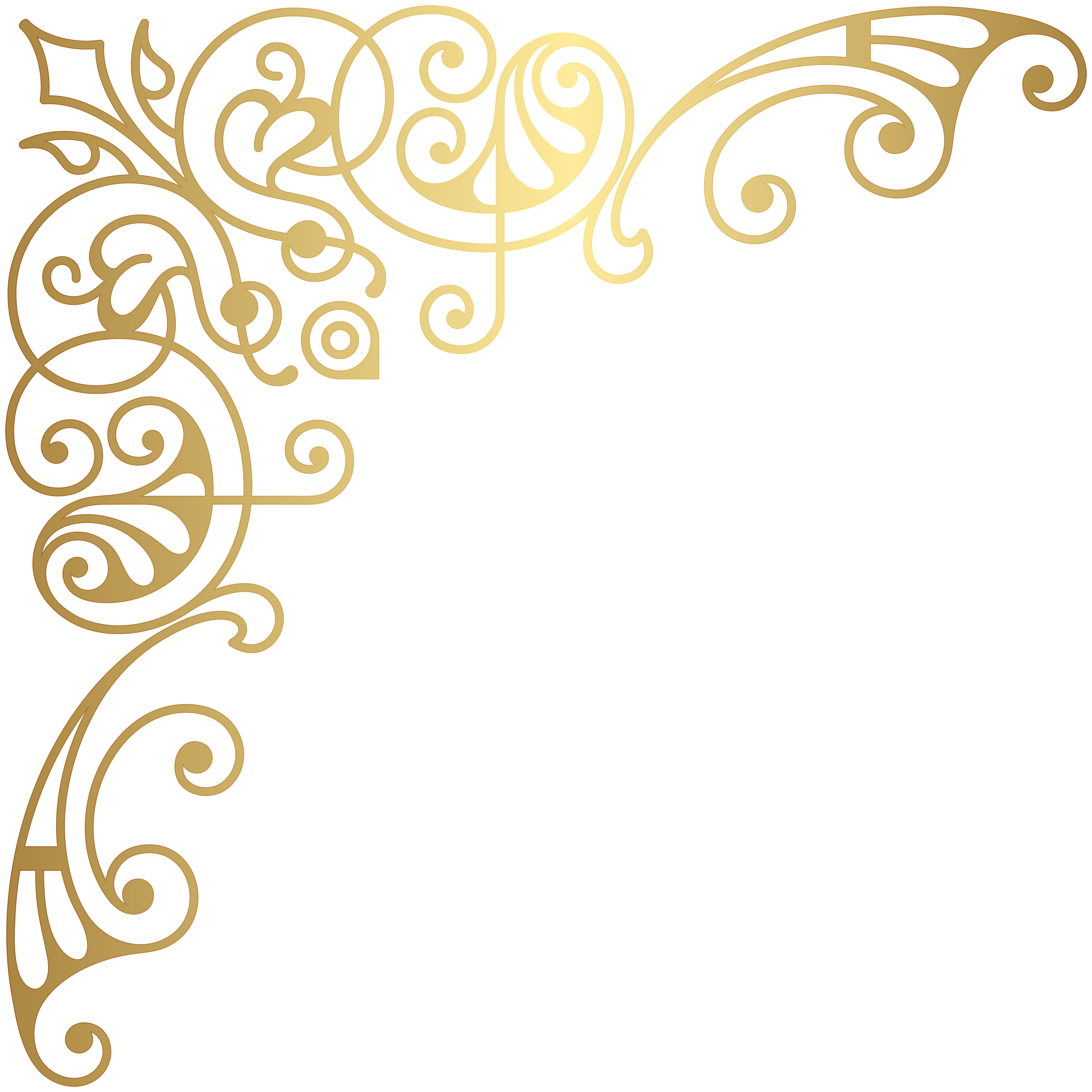 Gold Corner Top Right